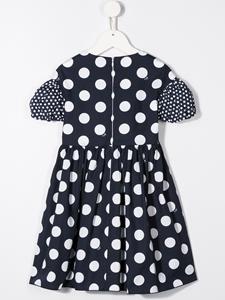 ilgufo Il Gufo Midi-jurk met stippen - Blauw