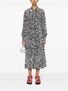 karllagerfeld Karl Lagerfeld Blousejurk met dierenprint - Zwart
