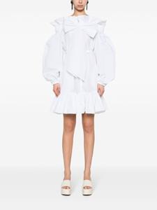 Patou Volume mini-jurk met ruches - Wit