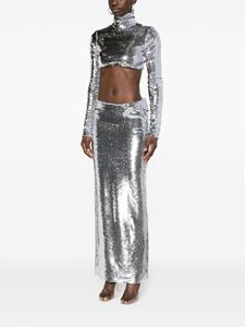 laquansmith LaQuan Smith Maxi-rok met pailletten - Zilver
