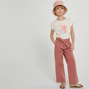 LA REDOUTE COLLECTIONS Wijde chino broek met strikceintuur
