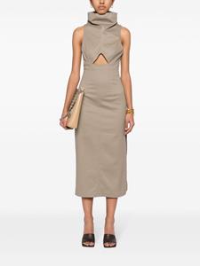 themannei The Mannei Lomma mouwloze midi-jurk - Grijs