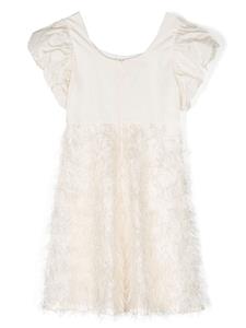 missblumarine Miss Blumarine Jurk met strikdetail - Beige
