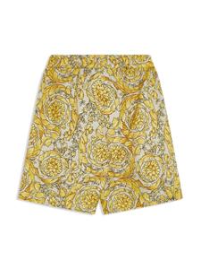 versacekids Versace Kids Shorts met barokprint - Geel