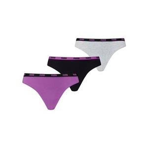 Puma 3-Pack dames strings - Katoen vrouwen strings Zwart - Wit - Combi
