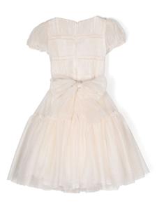 Monnalisa Tulen jurk - Beige