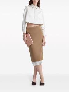 Altuzarra Fannie layered pencil skirt - Bruin