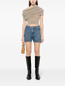 moschinojeans MOSCHINO JEANS Shorts verfraaid met studs - Blauw