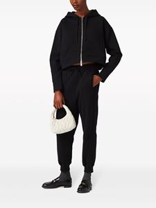 Miu Miu zip-up cropped hoodie - Zwart