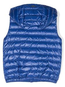 Herno Kids logo-plaque quilted gilet - Blauw