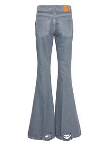 Haikure Farrah distressed-effect flared jeans - Blauw