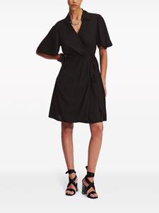 karllagerfeld Karl Lagerfeld Signature wikkeljurk - Zwart