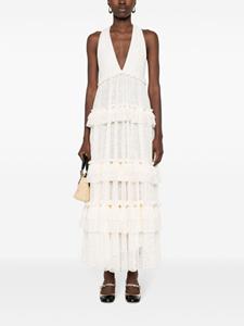philosophydilorenzoserafini Philosophy Di Lorenzo Serafini Midi-jurk met V-hals - Beige