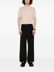 Zegna Fijngebreid katoenen poloshirt - Beige
