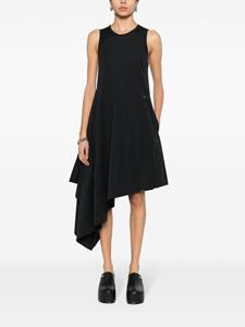 Y-3 Asymmetrische jurk - Zwart