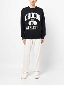CHOCOOLATE Sweater met geborduurd logo - Blauw