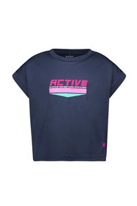 B.Nosy Meisjes t-shirt Active - Alise - Navy blauw