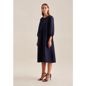 seidensticker Sommerkleid Schwarze Rose 3/4-Arm Rundhals Uni