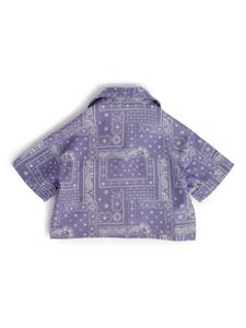 palmangelskids Palm Angels Kids Shirt met paisley-print - Paars