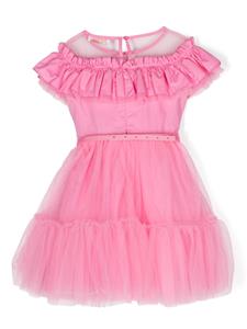 Monnalisa Jurk met ruches - Roze
