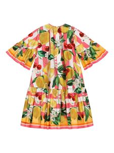 dolce&gabbanakids Dolce & Gabbana Kids Jurk met klokmouwen - Geel
