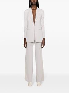 single-breasted crepe trouser suit - Grijs