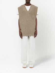 maisonmargiela Maison Margiela Gebreide spencer met V-hals - Bruin