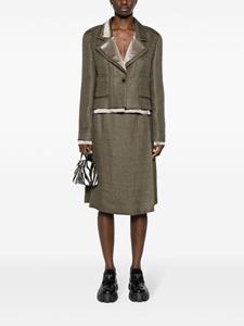 chanelpre-owned CHANEL Pre-Owned 1990s pre-owned A-lijn midi-rok - Groen