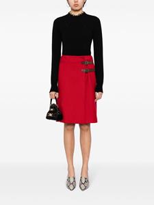 Christian Dior Pre-Owned Wollen rok met gespband - Rood