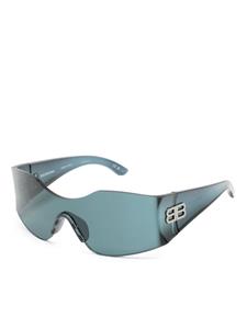 balenciagaeyewear Balenciaga Eyewear Hourglass zonnebril met schild montuur - Groen