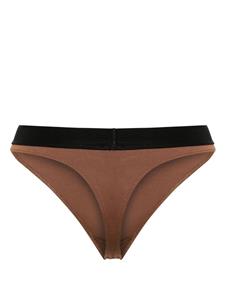 TOM FORD logo-waistband modal thong - Bruin