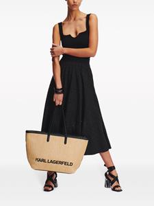 karllagerfeld Karl Lagerfeld Broderie anglaise midi-rok - Zwart