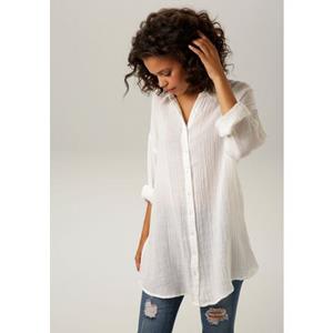 Aniston CASUAL Overhemdblouse in trendy musselin-kwaliteit