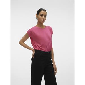 Vero Moda Rundhalsshirt "VMAVA PLAIN SS TOP GAJRS NOOS"