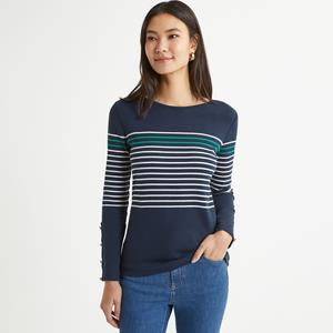 ANNE WEYBURN Gestreept T-shirt, ronde hals, lange mouwen