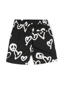 Molo Twill shorts met hartprint - Zwart