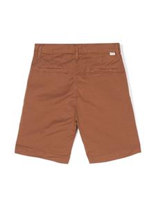 paolopecorakids Paolo Pecora Kids Geplooide shorts - Bruin