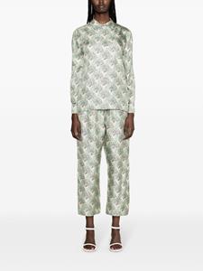 ladoublej La DoubleJ Boy zijden blouse met print - Groen