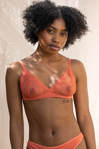 Olly Lingerie Damen vegan Bralette Dawa Terracotta Orange