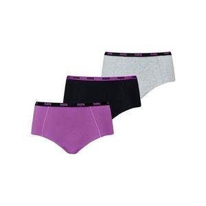 Puma 3-Pack dames mini boxershorts - Purple Combo - Multipack katoenen dames onderbroeken