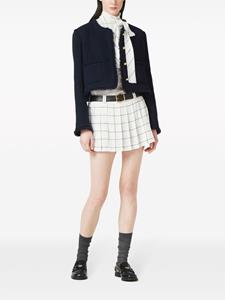 miumiu Miu Miu Gestreepte mini-rok - Wit