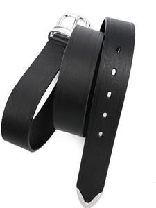 Sunflower Tip End leren riem - Zwart