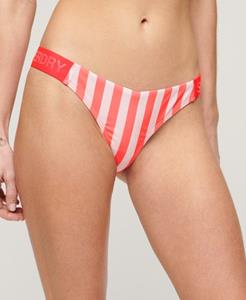 Superdry Vrouwen Cheeky Bikinibroekje met Strepen Roze