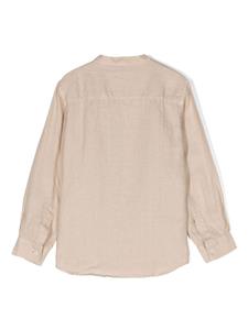 ilgufo Il Gufo Shirt met bandkraag - Beige