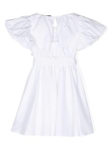 missblumarine Miss Blumarine Jurk met bloemenpatch - Wit