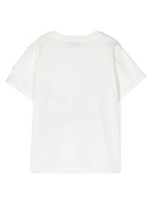 monclerenfant Moncler Enfant Katoenen T-shirt met logoprint - Wit