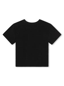 givenchykids Givenchy Kids T-shirt met monogram-jacquard - Zwart