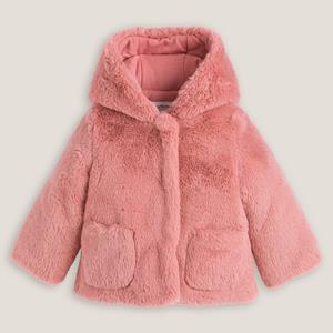 LA REDOUTE COLLECTIONS Warme jas met kap in donzige stof