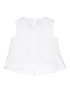 TWINSET Kids logo-plaque pintucked top - Wit