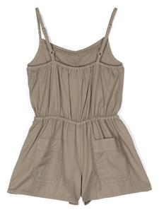 zadig&voltairekids Zadig & Voltaire Kids Katoenen playsuit met geborduurd logo - Groen